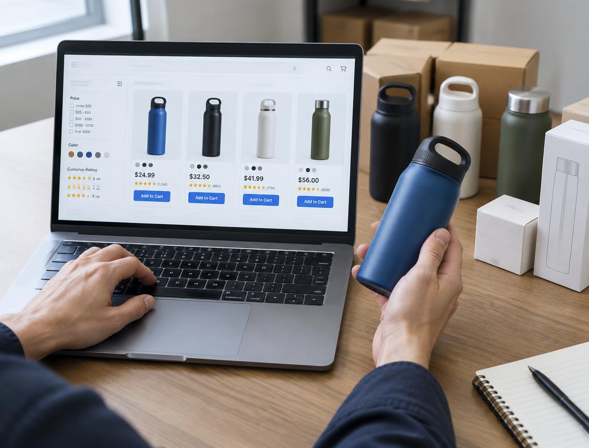 Revisión comercial de productos y precios en un marketplace